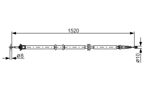 BOSCH Seilzug, Feststellbremse (1 987 482 290)