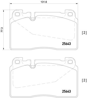 BREMBO Bremsbelagsatz, Scheibenbremse (P 85 123)