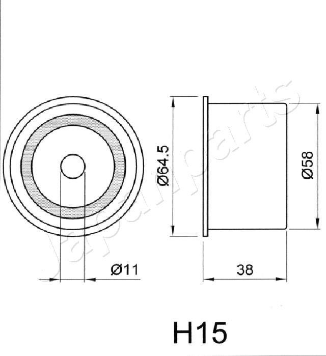 JAPANPARTS Riemenspanner, Zahnriemen (BE-H15)