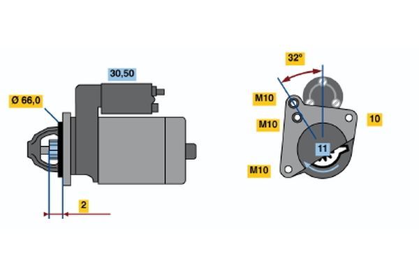BOSCH Starter (0 001 108 180)