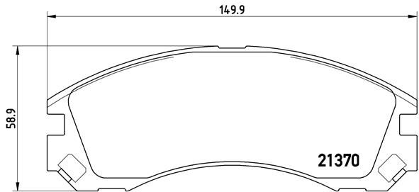 BREMBO Bremsbelagsatz, Scheibenbremse (P 61 089)