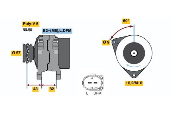 BOSCH Generator (0 986 044 310)