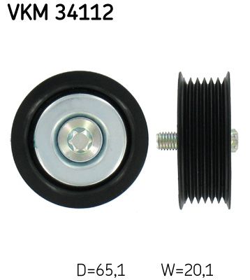 SKF Umlenk-/Führungsrolle, Keilrippenriemen (VKM 34112)