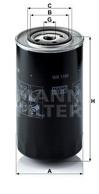 MANN-FILTER Kraftstofffilter (WK 1168) | SW9900019949