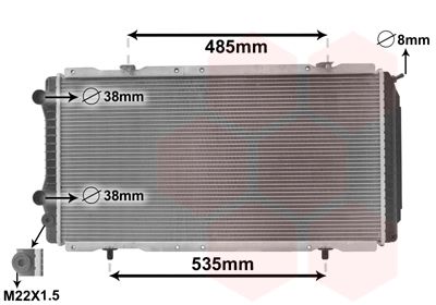 VAN WEZEL Kühler, Motorkühlung (40002146) Thumbnail