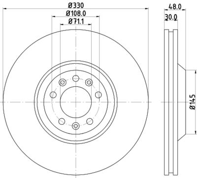 HELLA Bremsscheibe (8DD 355 128-221)