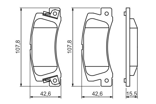 BOSCH Bremsbelagsatz, Scheibenbremse (0 986 461 136) BOSCH Bremsbelagsatz, Scheibenbremse (0 986 461 136)