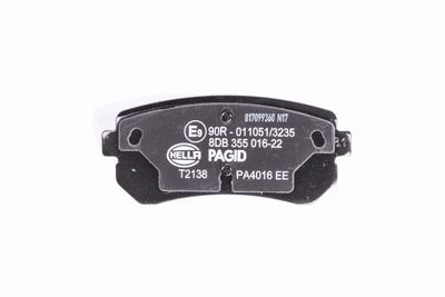HELLA Bremsbelagsatz, Scheibenbremse (8DB 355 016-221)