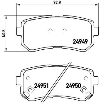BREMBO Bremsbelagsatz, Scheibenbremse (P 30 046)