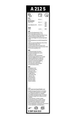 BOSCH Wischblatt (3 397 014 212)