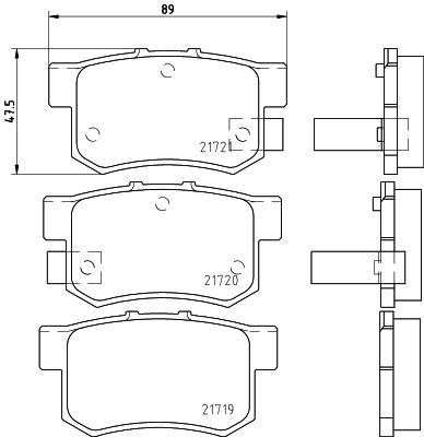 HELLA Bremsbelagsatz, Scheibenbremse (8DB 355 016-451)