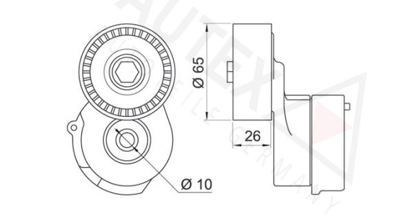AUTEX Riemenspanner, Keilrippenriemen (654164) AUTEX Riemenspanner, Keilrippenriemen (654164)