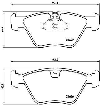 BREMBO Bremsbelagsatz, Scheibenbremse (P 06 022)