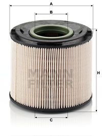 MANN-FILTER Kraftstofffilter (PU 1033 x) Thumbnail