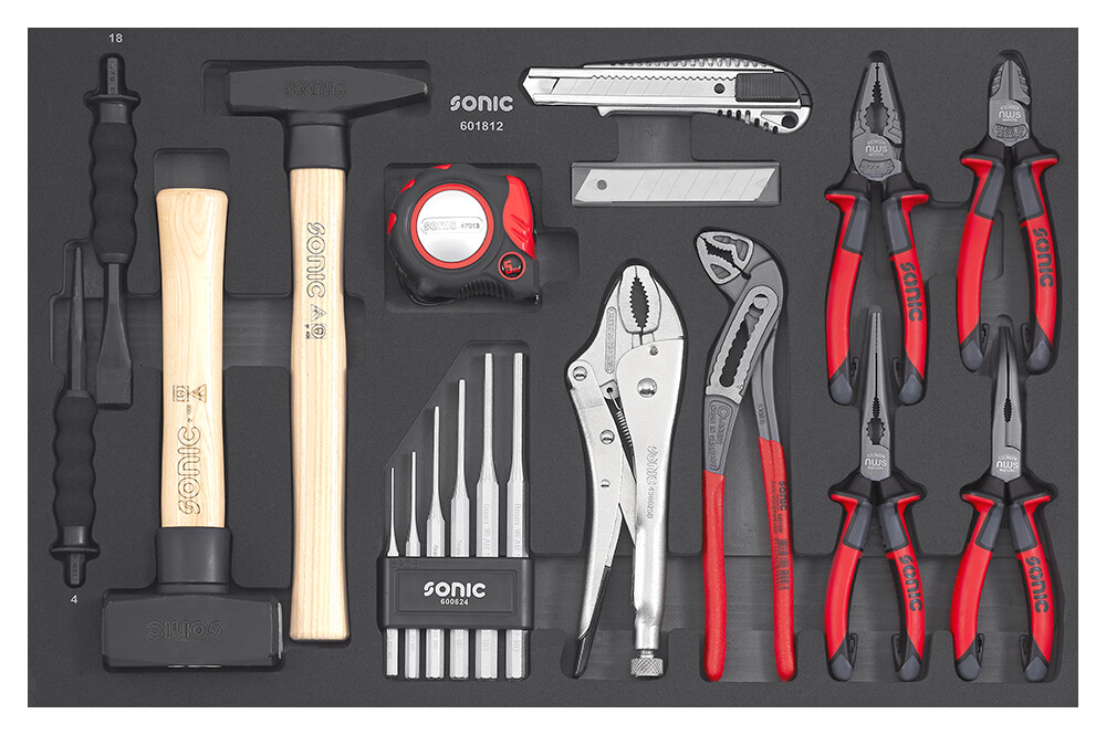 Zangen-, Hammer- und Meißelsatz 18-tlg SFS 4713268482599 601812