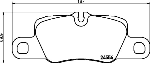HELLA Bremsbelagsatz, Scheibenbremse (8DB 355 015-651)