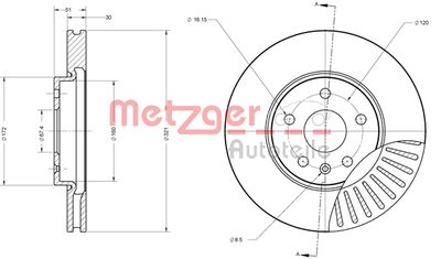 METZGER Bremsscheibe (6110176)