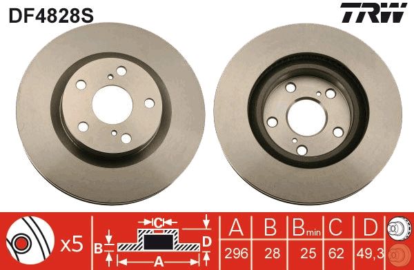 TRW Bremsscheibe (DF4828S)