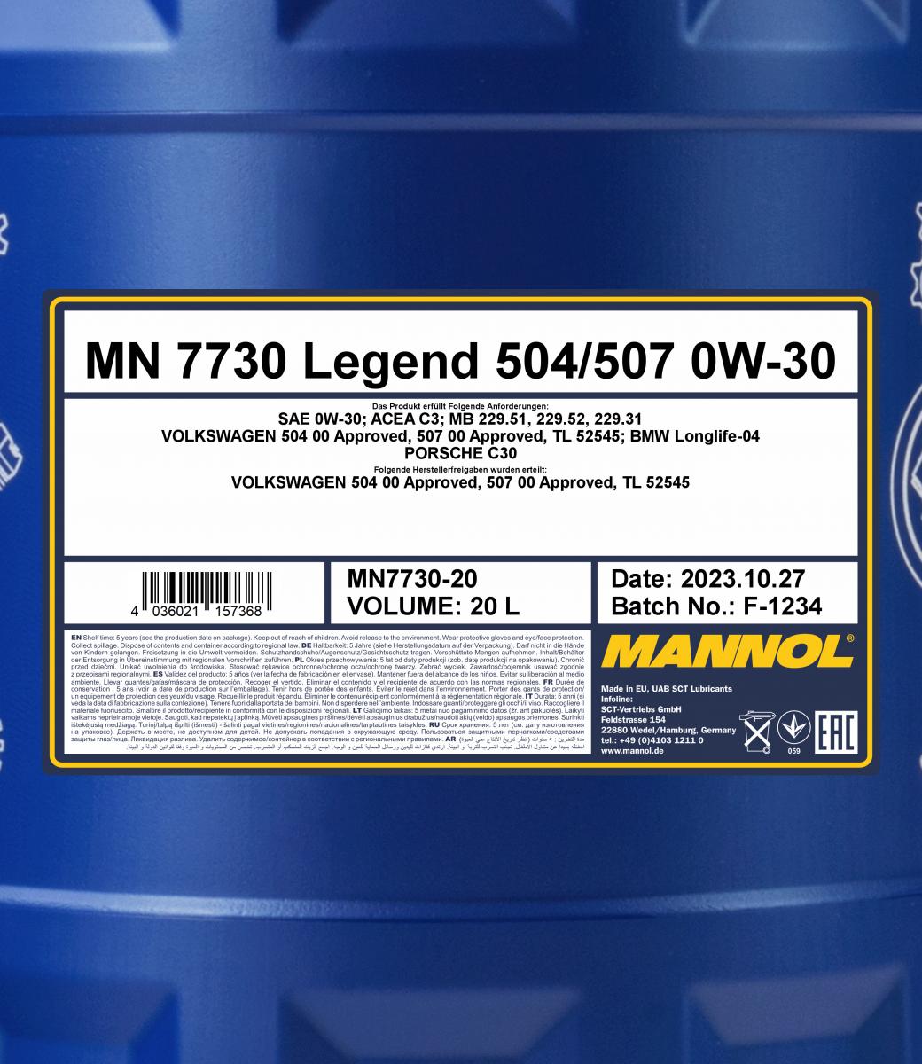 MN 7730 Legend 504/507 0W-30
