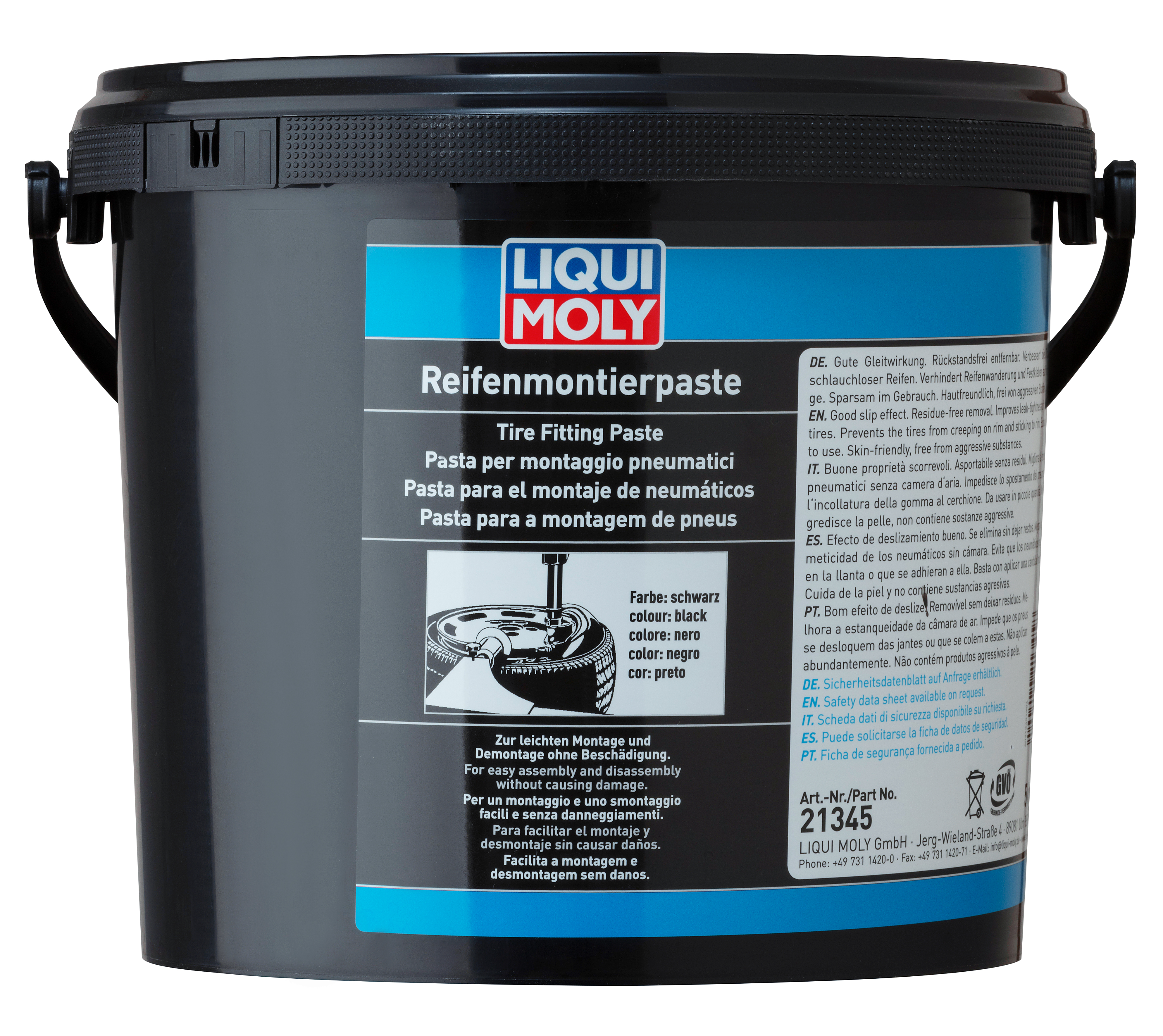 LIQUI MOLY Reifenmontierpaste schwarz, 5 kg (21345)