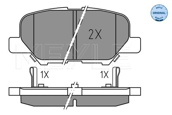 MEYLE Bremsbelagsatz, Scheibenbremse (025 256 8814)