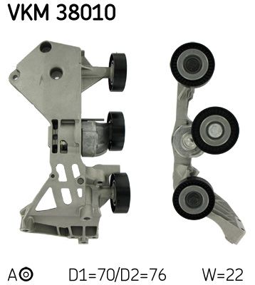 SKF Spannrolle, Keilrippenriemen (VKM 38010)