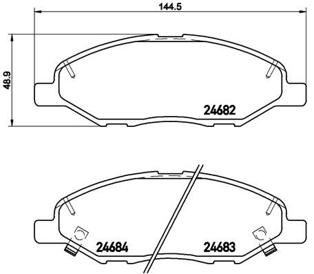 BREMBO Bremsbelagsatz, Scheibenbremse (P 56 088)