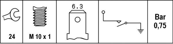 HELLA Öldruckschalter (6ZL 003 259-481) 4082300015829 6ZL 003 259-481