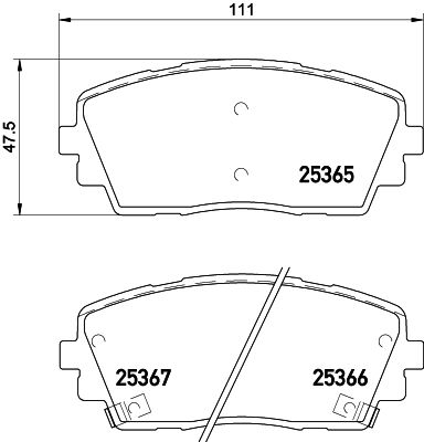HELLA Bremsbelagsatz, Scheibenbremse (8DB 355 020-611)