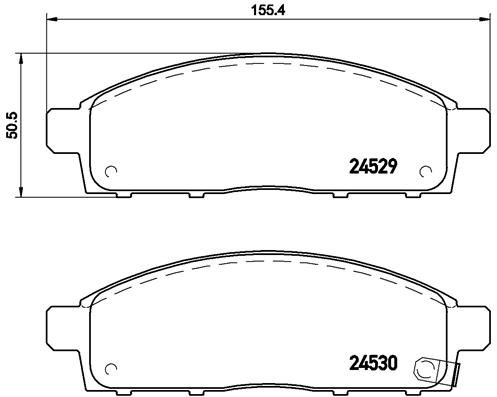 BREMBO Bremsbelagsatz, Scheibenbremse (P 54 038)