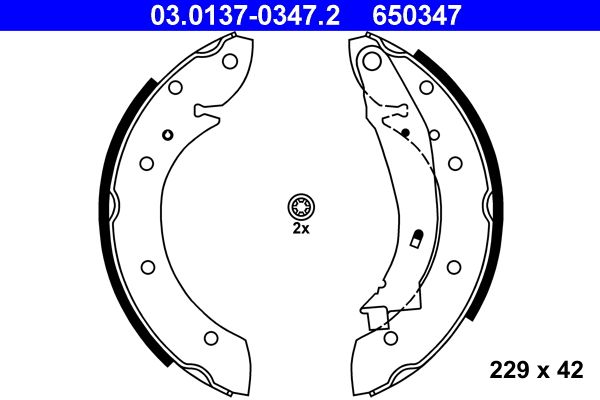ATE Bremsbackensatz (03.0137-0347.2)