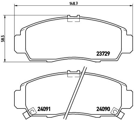 BREMBO Bremsbelagsatz, Scheibenbremse (P 28 034)