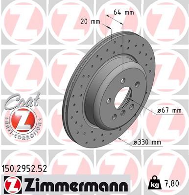 ZIMMERMANN Bremsscheibe (150.2952.52)