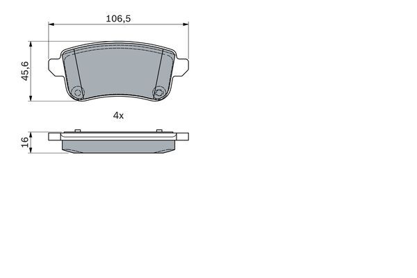BOSCH Bremsbelagsatz, Scheibenbremse (0 986 494 978)