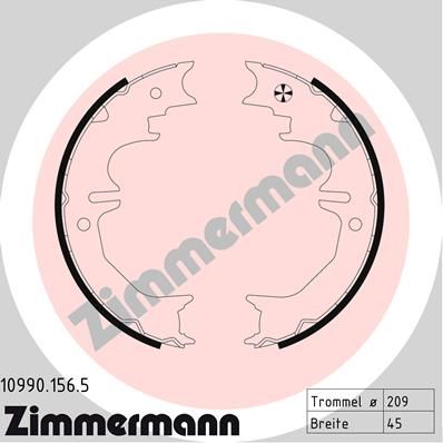 ZIMMERMANN Bremsbackensatz, Feststellbremse (10990.156.5)