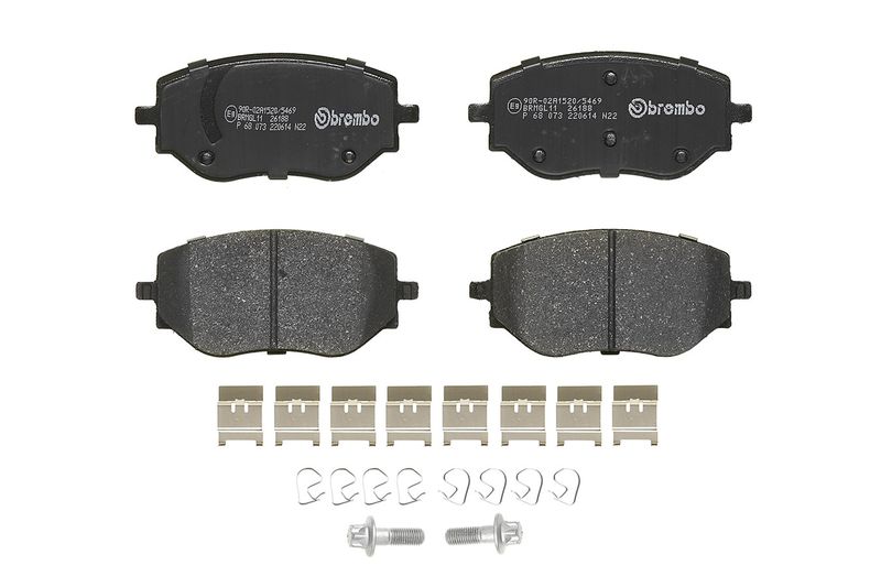BREMBO Bremsbelagsatz, Scheibenbremse (P 68 073)