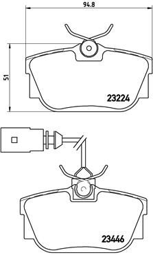 BREMBO Bremsbelagsatz, Scheibenbremse (P 85 046)