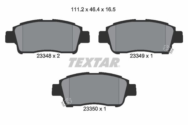 TEXTAR Bremsbelagsatz, Scheibenbremse (2334803)
