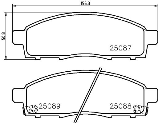BREMBO Bremsbelagsatz, Scheibenbremse (P 54 055)