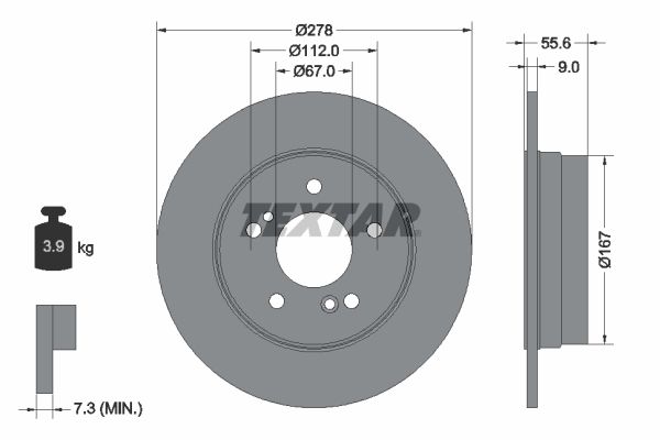 TEXTAR Bremsscheibe (92032703)