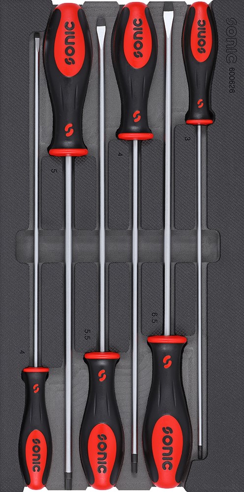 1/3 SFS lange Schraubendrehersatz, 6-tlg. 1/3 SFS lange Schraubendrehersatz, 6-tlg.