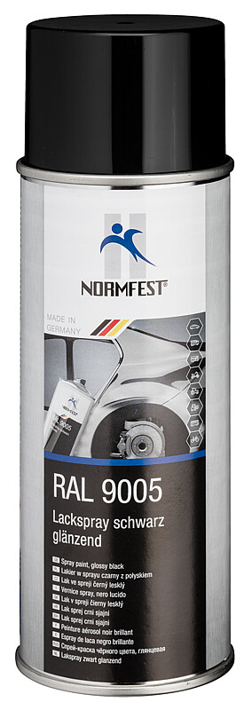 LACKSPRAY SCHWARZ GLANZ    400 ML V24 (2893-885) | NORMFEST
