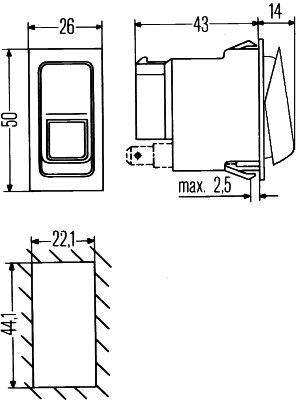 HELLA Schalter (6EH 007 832-021)