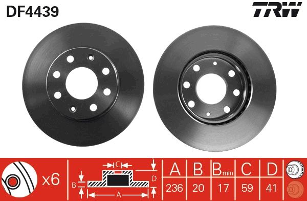 TRW Bremsscheibe (DF4439)