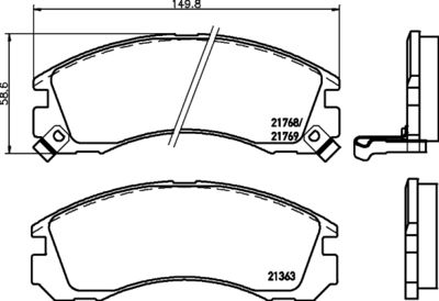 HELLA Bremsbelagsatz, Scheibenbremse (8DB 355 016-531)