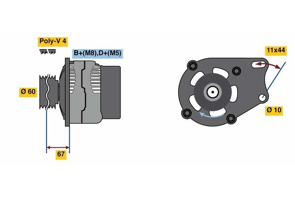 BOSCH Generator (0 986 048 541)