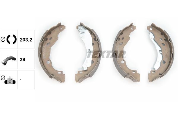 TEXTAR Bremsbackensatz (91077200)