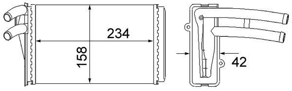 MAHLE Wärmetauscher, Innenraumheizung (AH 256 000S) Thumbnail