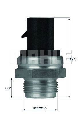 MAHLE Temperaturschalter, Kühlerlüfter (TSW 13D)