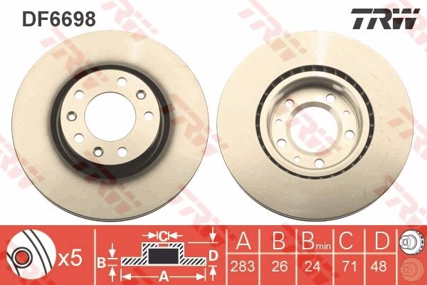 TRW Bremsscheibe (DF6698)